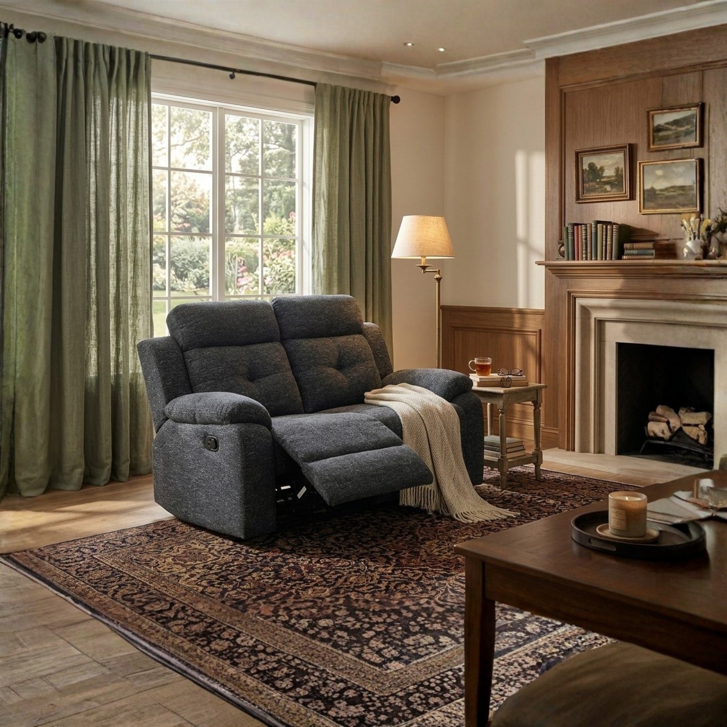 Sofa Bergere Biella 2 Cuerpo Tela