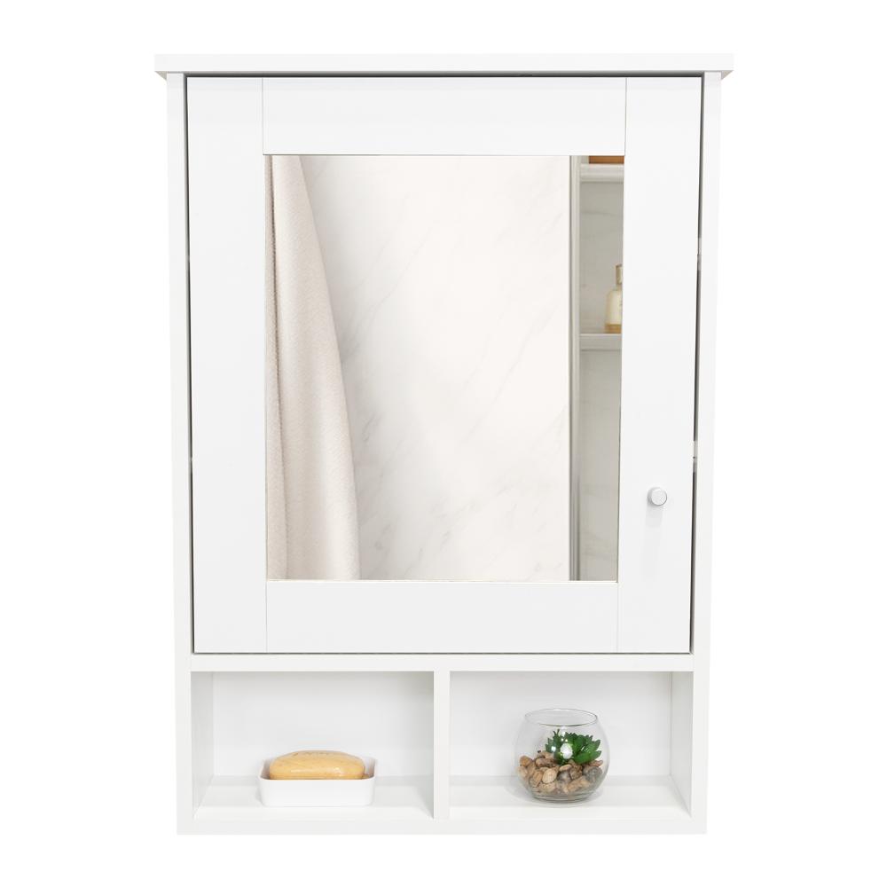 Gabinete de Viña, Blanco, con Puerta Espejo y Tres Entrepaños Para Ubicar Objetos (vista 12)