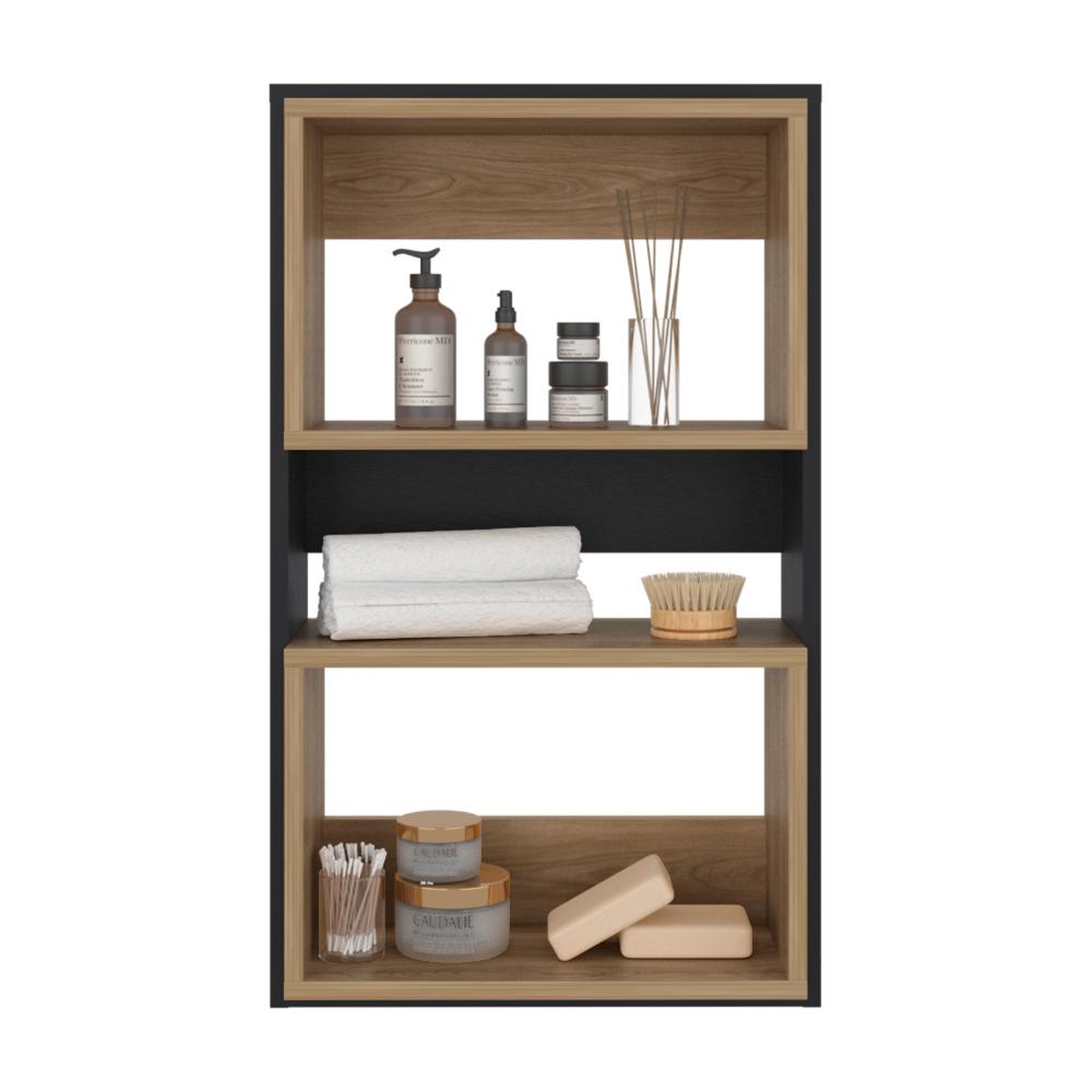 Mueble Auxiliar Muro Baño Eco, Wengue y Fresno Europeo, con superficies para ubicar objetos (vista 2)