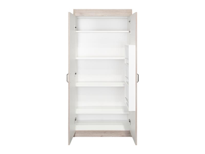 Despensa de Cocina Varese, Ceniza Y Blanco, Posee Un Estante Adicional En La Puerta y Cuatro Entrepaños (vista 6)