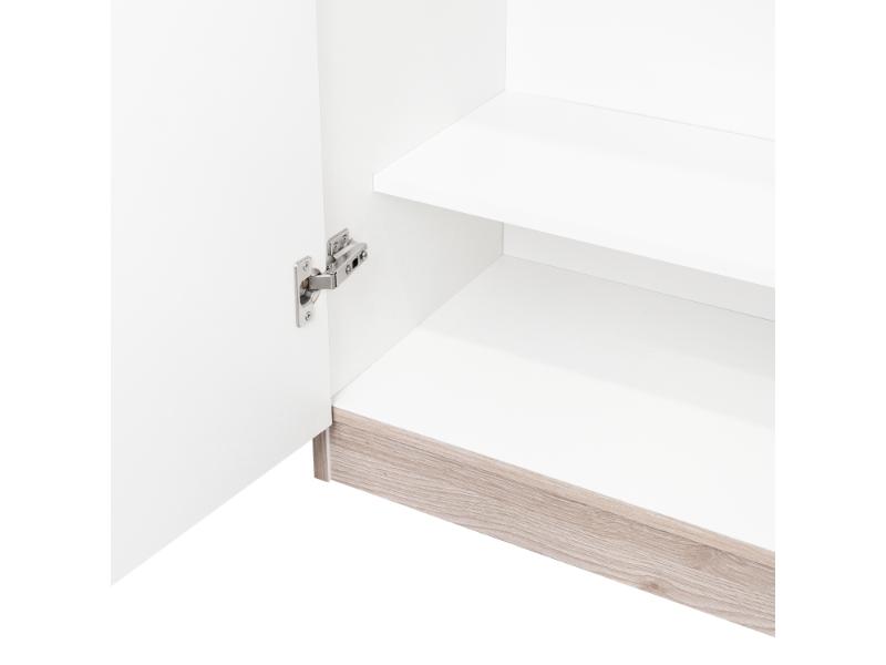 Despensa de Cocina Varese, Ceniza Y Blanco, Posee Un Estante Adicional En La Puerta y Cuatro Entrepaños (vista 5)