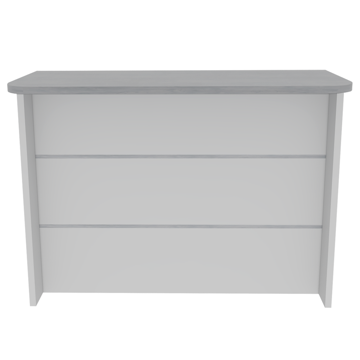 Barra Auxiliar de Cocina Fendi Color Cemento y Blanco Para Cocina