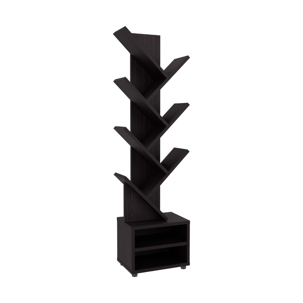 Librero Kingstree, Wengue, con multiples espacios para ubicar objetos decorativos (vista 5)