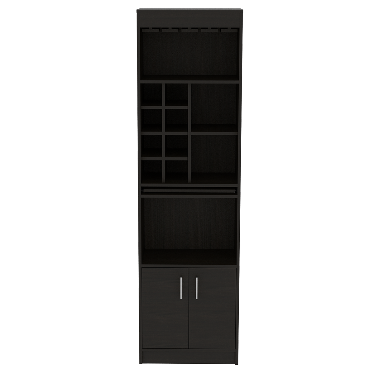 Bar Syrah Color Wengue y Negro Para Sala De Estar
