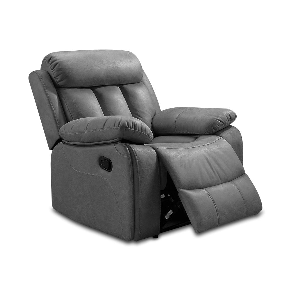 Reclinable Brescia 1 cuerpos cuero Gris