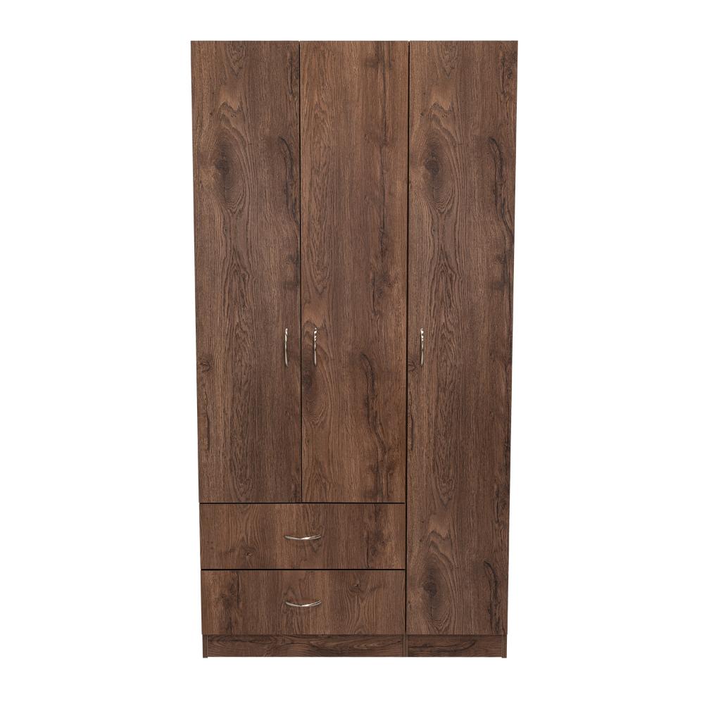 Closet América, Nogal y Blanco, con Dos Cajones y Variedad de Entrepaños (vista 7)