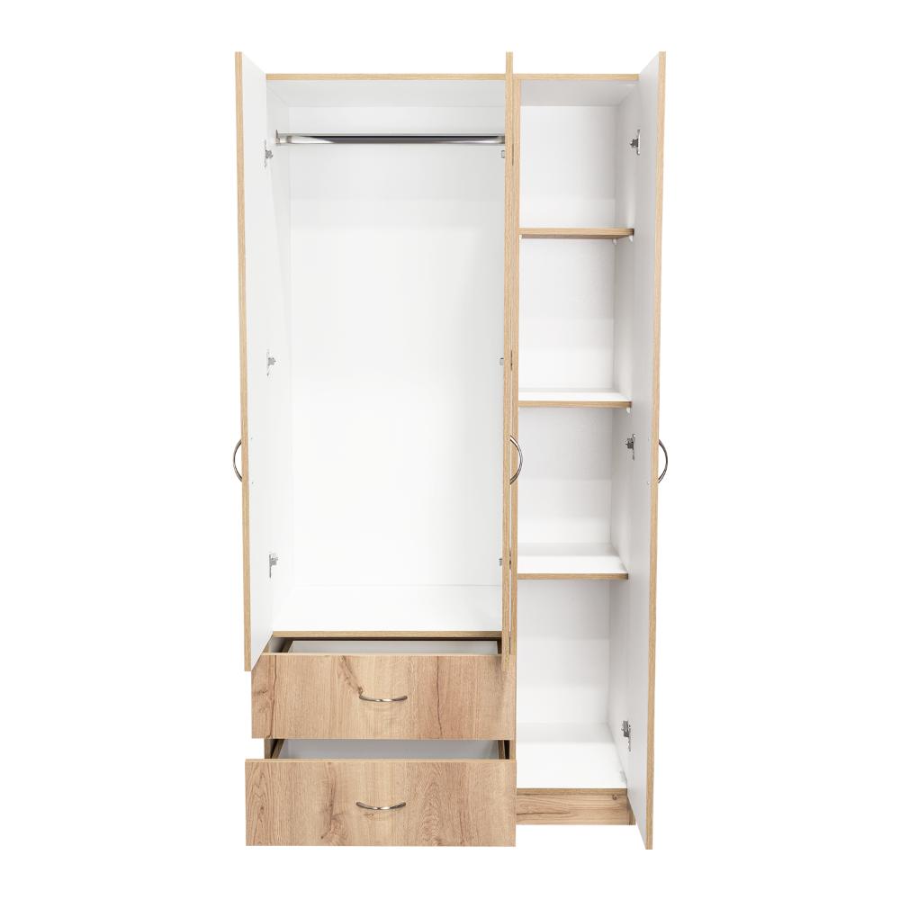Closet América, Café Claro y Blanco, con Dos Cajones y Variedad de Entrepaños (vista 7)