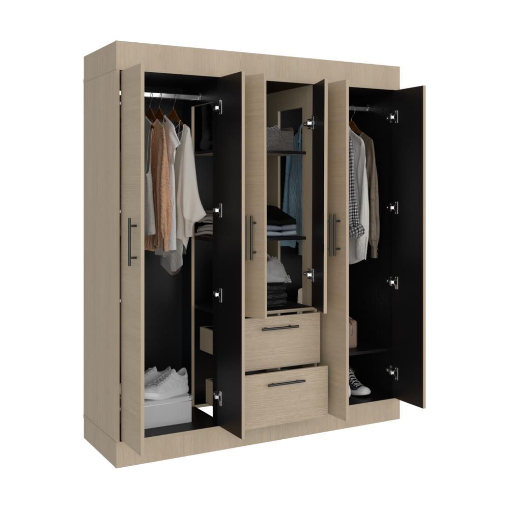 Closet 150 Vm 6 Puertas 2 Cajones, Cartagena y Wengue (vista 6)