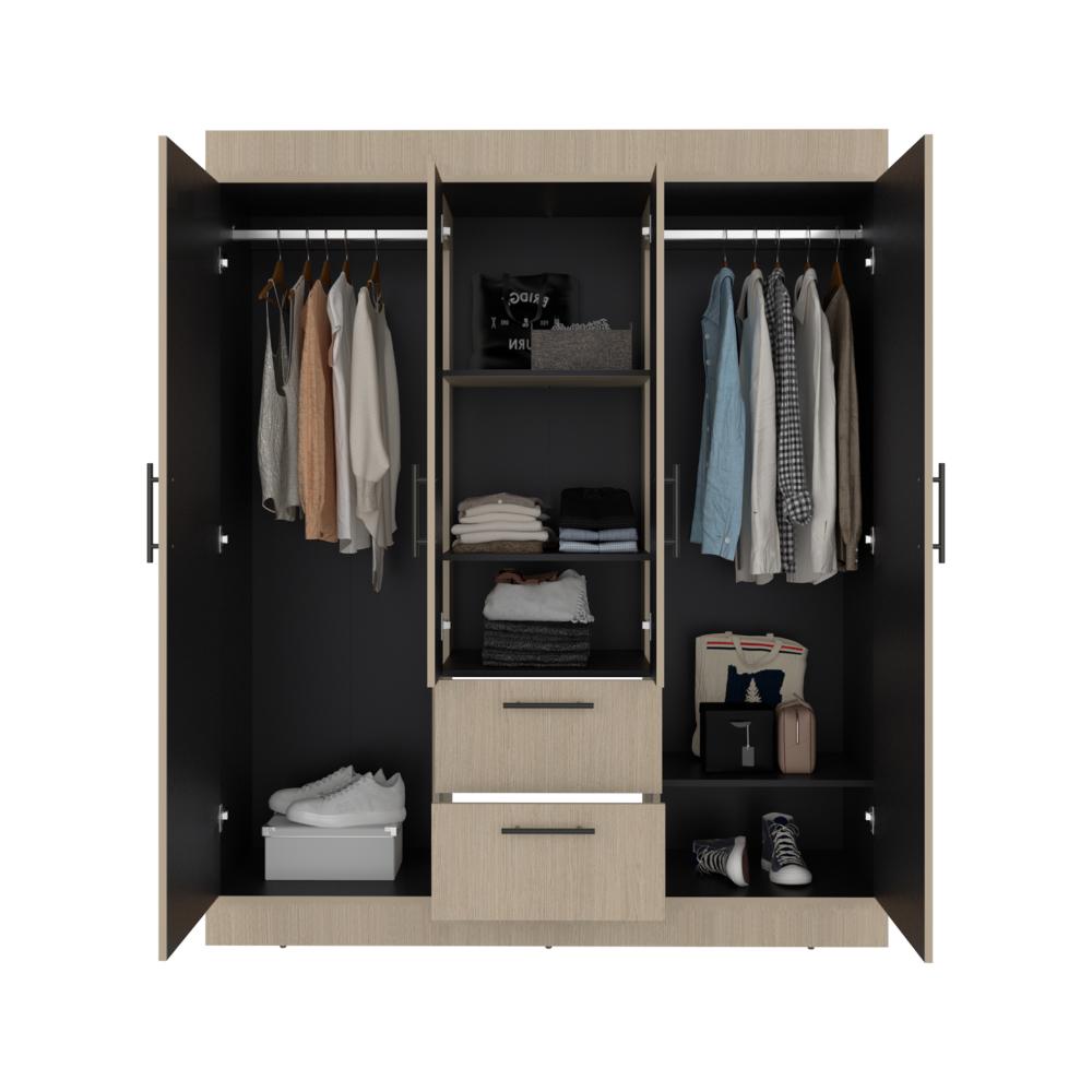 Closet 150 Vm 4 Puertas 2 Cajones, Cartagena y Wengue (vista 3)