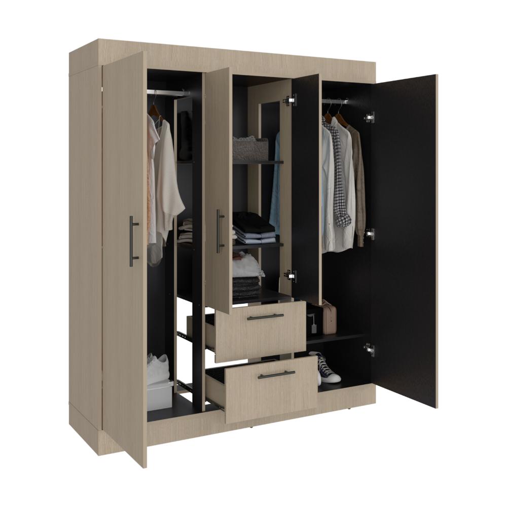 Closet 150 Vm 4 Puertas 2 Cajones, Cartagena y Wengue (vista 6)