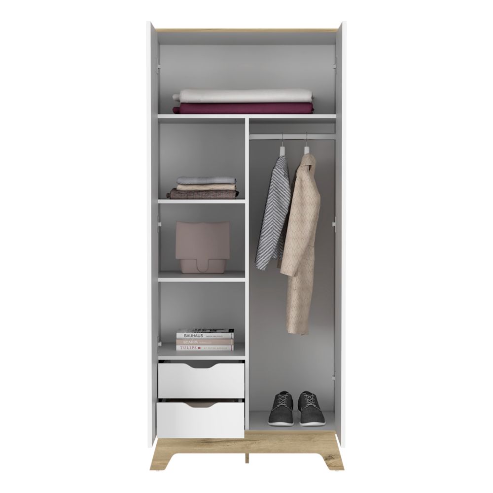 Closet Z Color Duna y Blanco Para Dormitorio