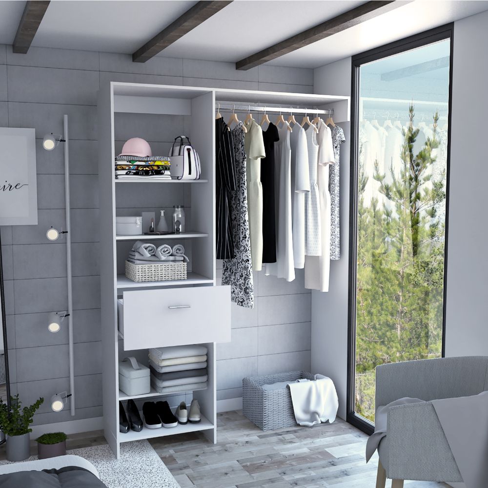 Closet Manchester Color Blanco Para Dormitorio