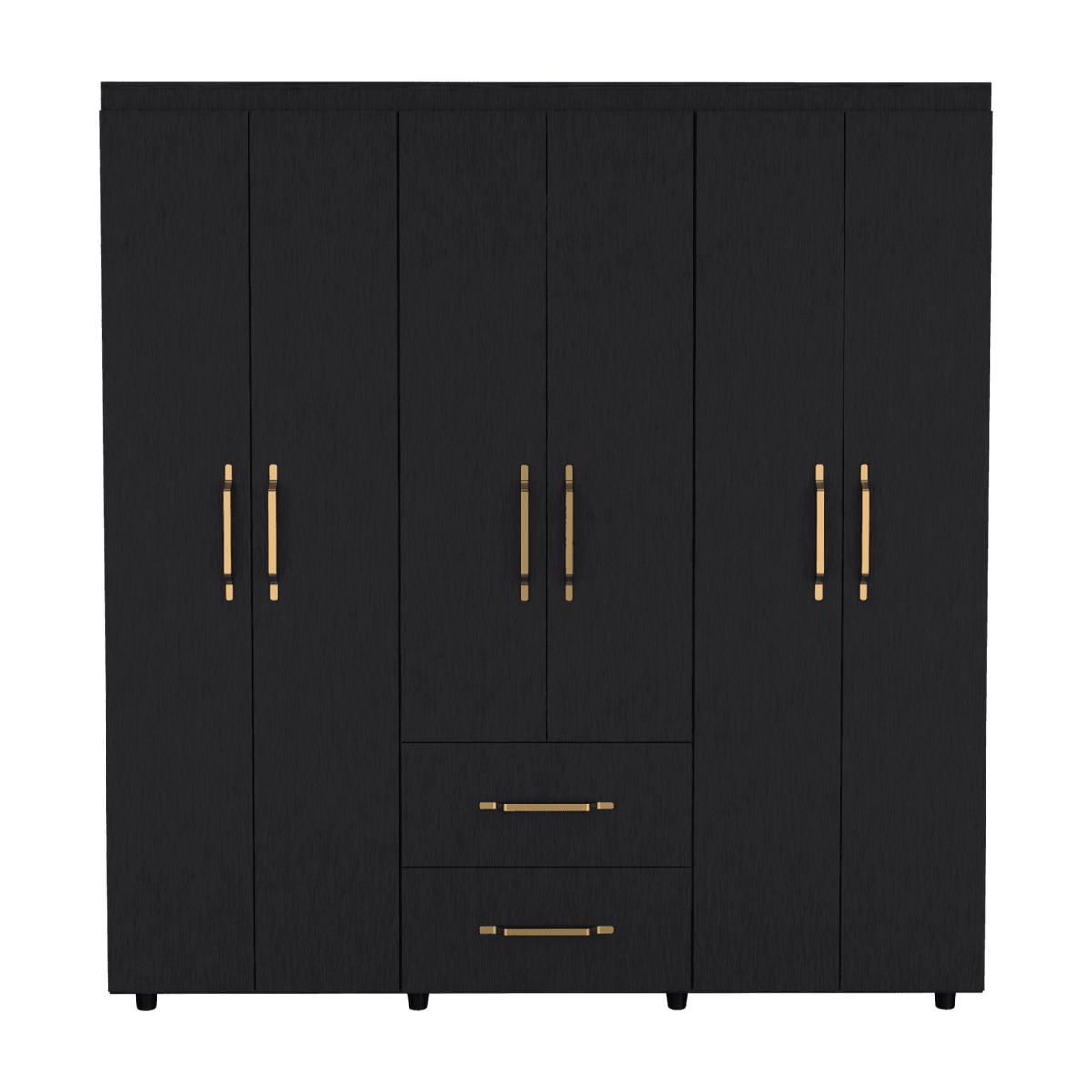 Closet Golden, Wengue, Variedad de Entrepaños y Seis Puertas Abatibles (vista 7)