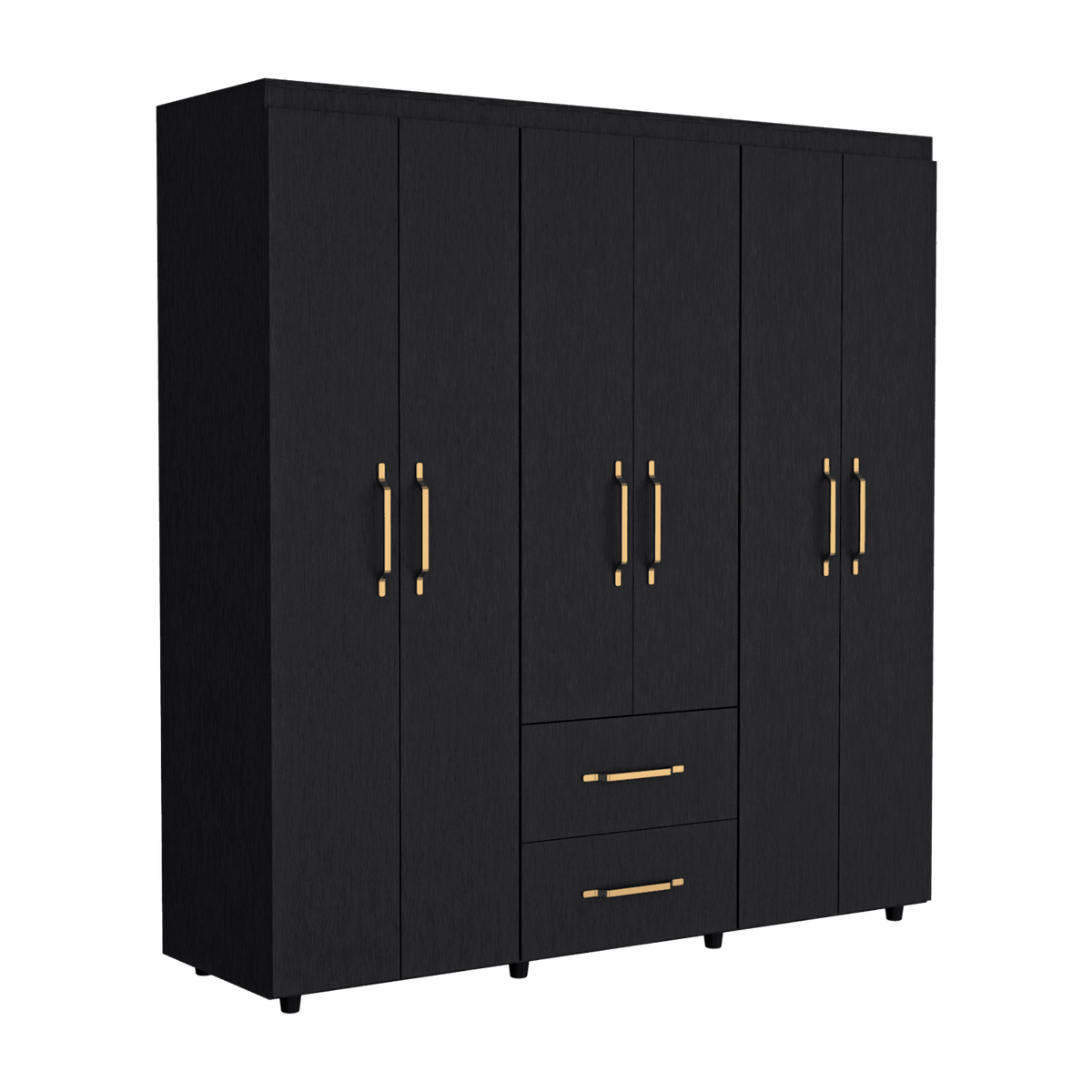 Closet Golden, Wengue, Variedad de Entrepaños y Seis Puertas Abatibles (vista 9)