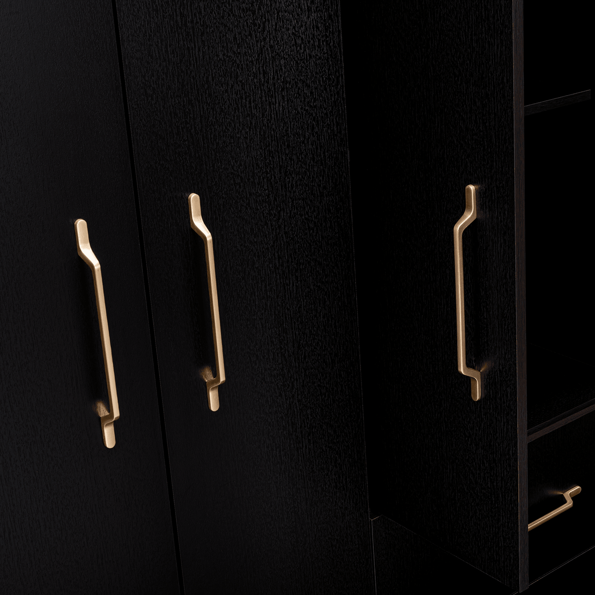 Closet Golden, Wengue, Variedad de Entrepaños y Seis Puertas Abatibles (vista 3)