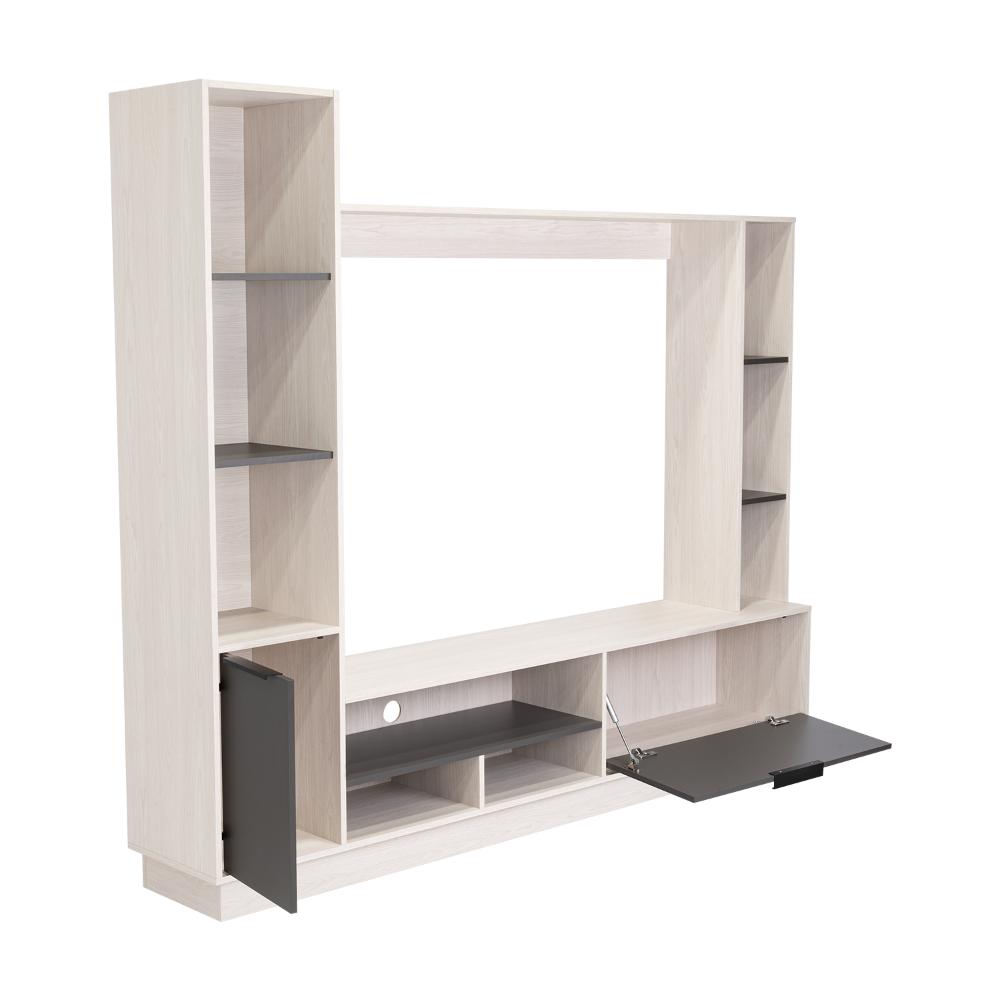 Rack para Tv Marsel, Nevado y Plata Oscuro, Para Televisor para 60 Pulgadas (vista 4)