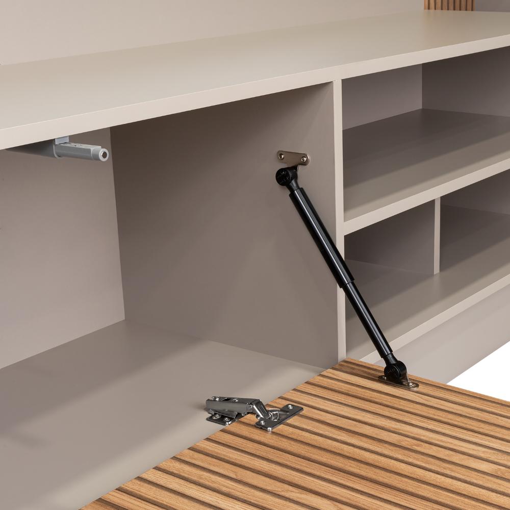 Rack Para Tv 70" Doha, Cocoa y Miel, Con Variedad de Entrepaños (vista 5)