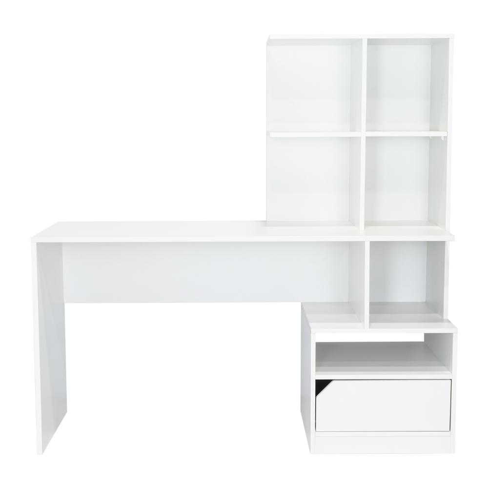 Combo Para Oficina Beto, Blanco Incluye Escritorio y Biblioteca (vista 9)