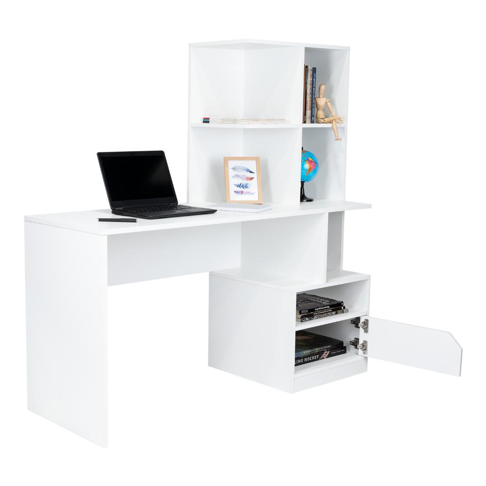 Combo Para Oficina Beto, Blanco Incluye Escritorio y Biblioteca (vista 4)