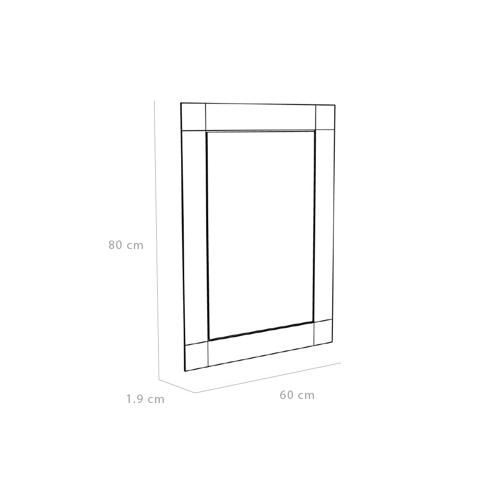 Espejo Yorlin Rectangular Diseño Sandblasting (vista 13)