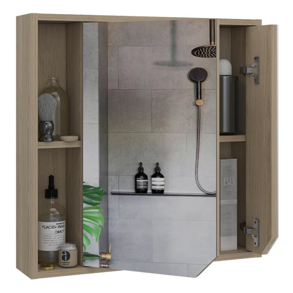 Botiquin Para Baño Ara Con Espejo, Rovere (vista 5)