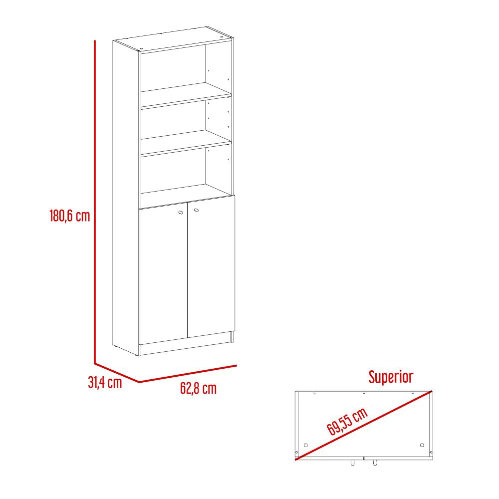 Estante E4Home, Macadamia, con dos puertas batientes (vista 8)