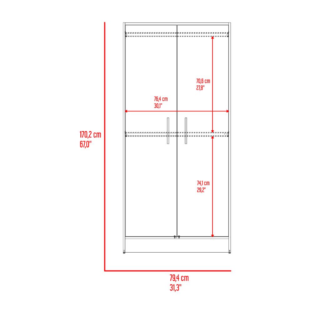Combo para Habitación Sofi, Fresno Europeo y Blanco, incluye Closet -Organizador y Mesa de Noche (vista 10)