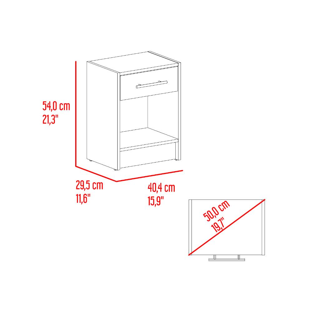 Combo para Habitación Sofi, Fresno Europeo y Blanco, incluye Closet -Organizador y Mesa de Noche (vista 13)
