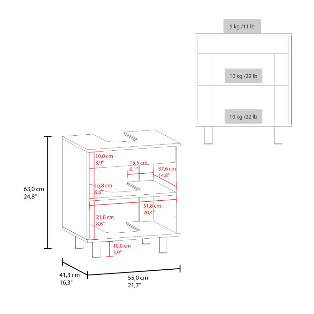 Mueble Para Lavamanos Marlo, Dos Puertas- Blanco (vista 8)