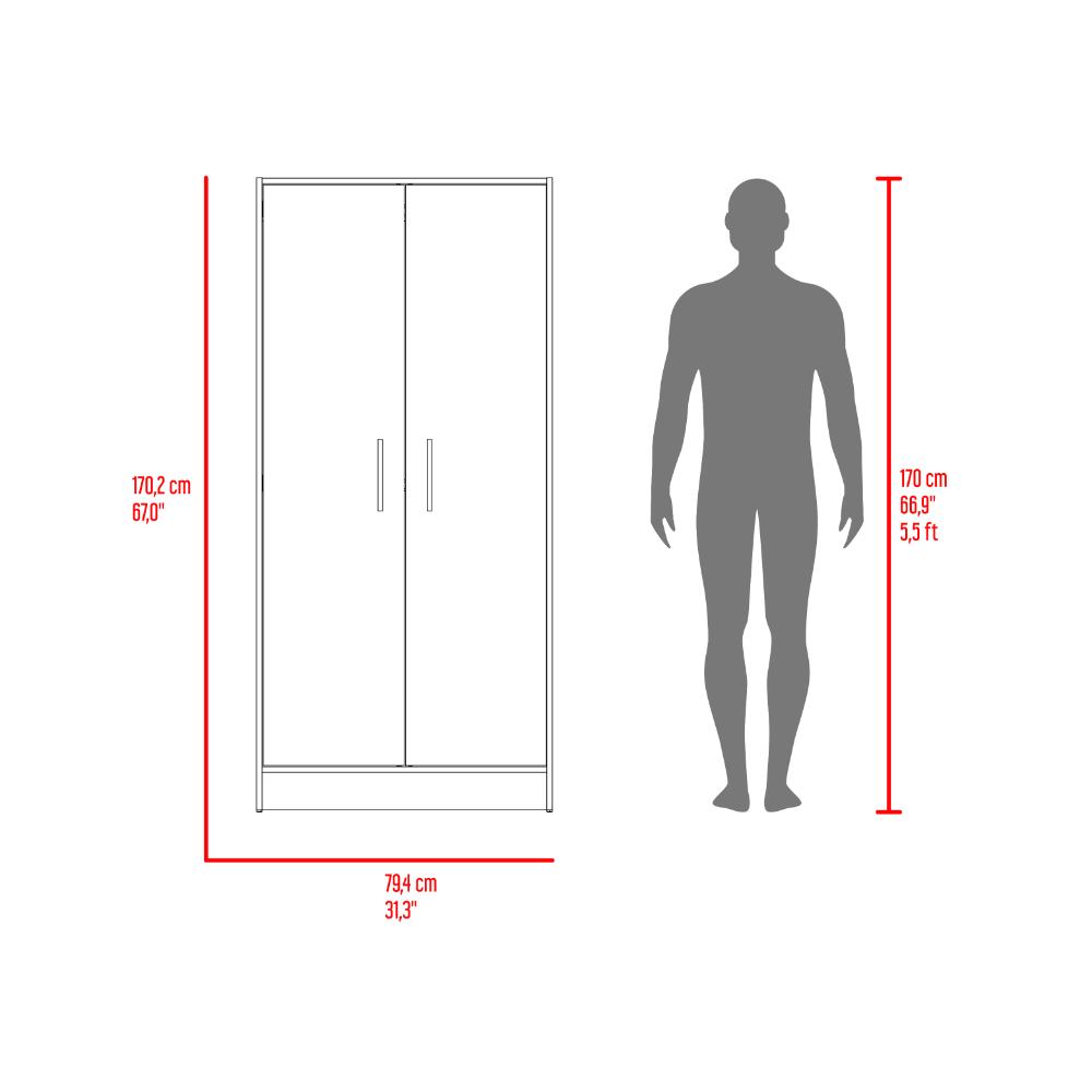 Combo para Habitación Sofi, Fresno Europeo y Blanco, incluye Closet -Organizador y Mesa de Noche (vista 6)