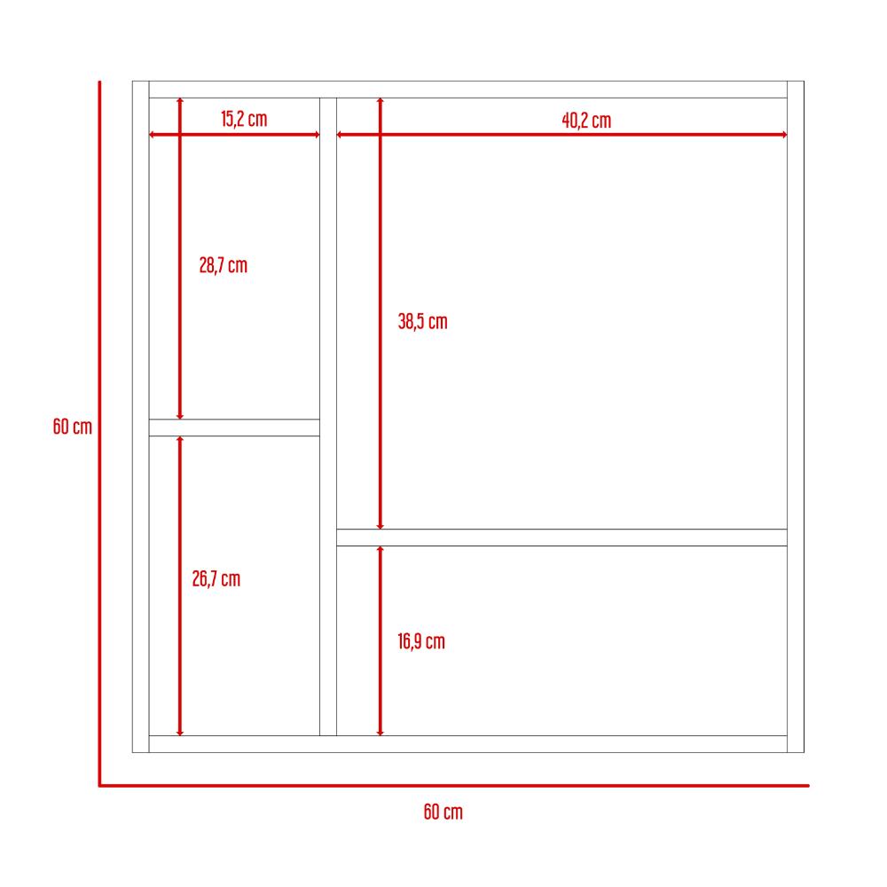 Gabinete De Baño Sines, Blanco High Gloss y Blanco Mqz (vista 7)