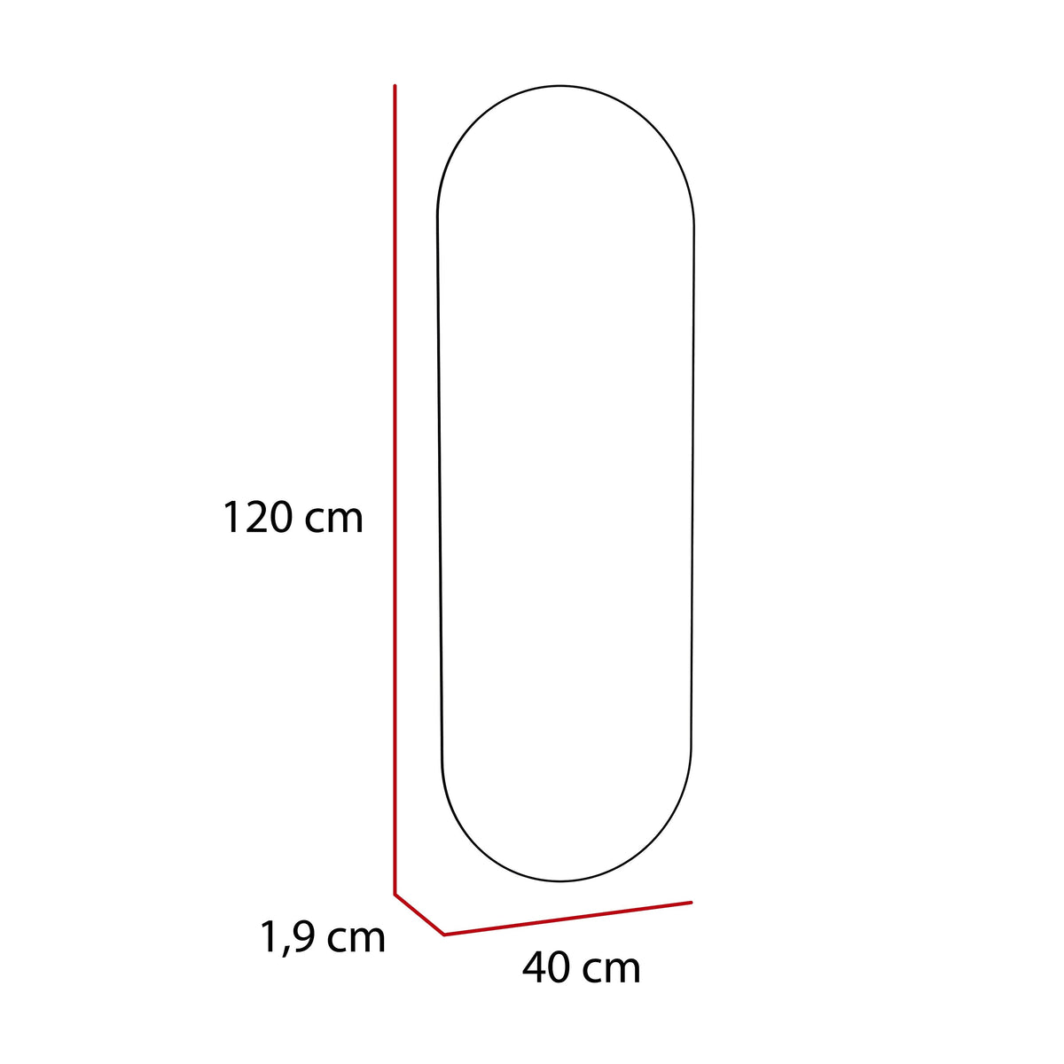 Espejo Lucera, con forma rectangular (vista 4)