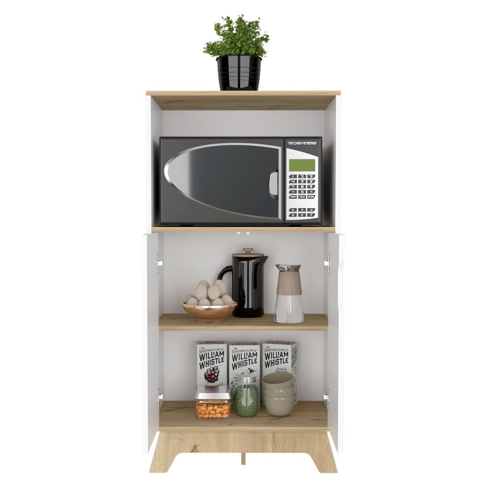 Mueble de Microondas Bajo BI Color Blanco Duna Para Cocina