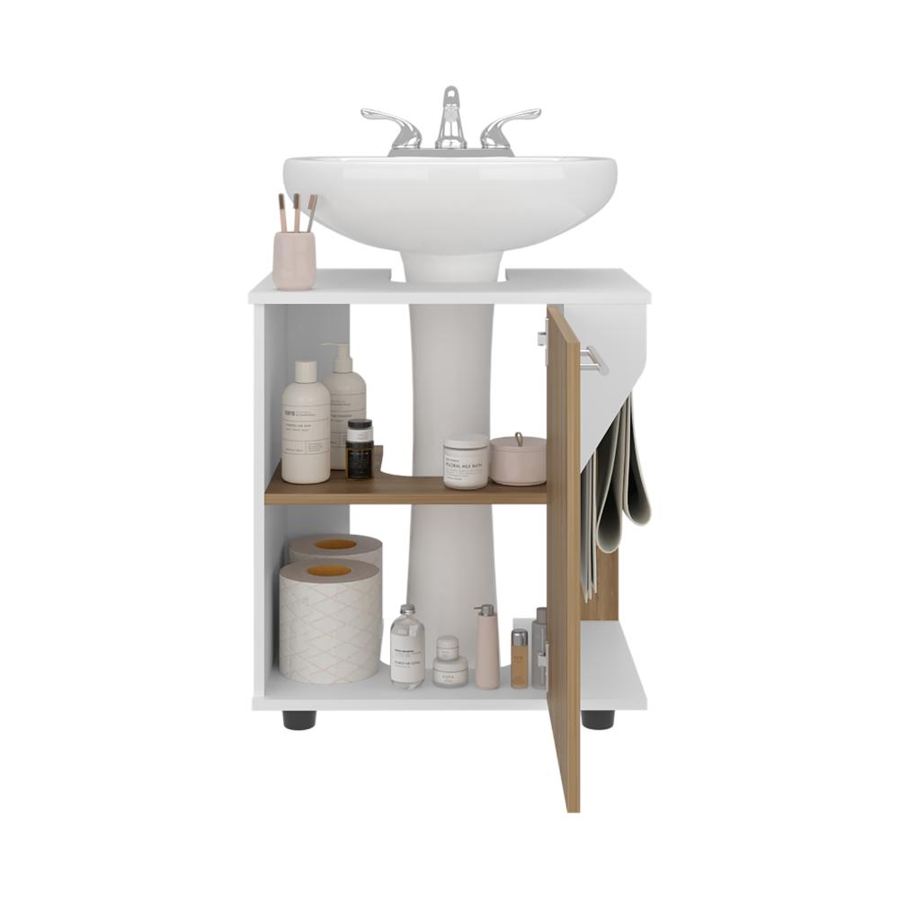Mueble Para Lavamanos Phillips Una Puerta, Blanco Y Fresno (vista 5)