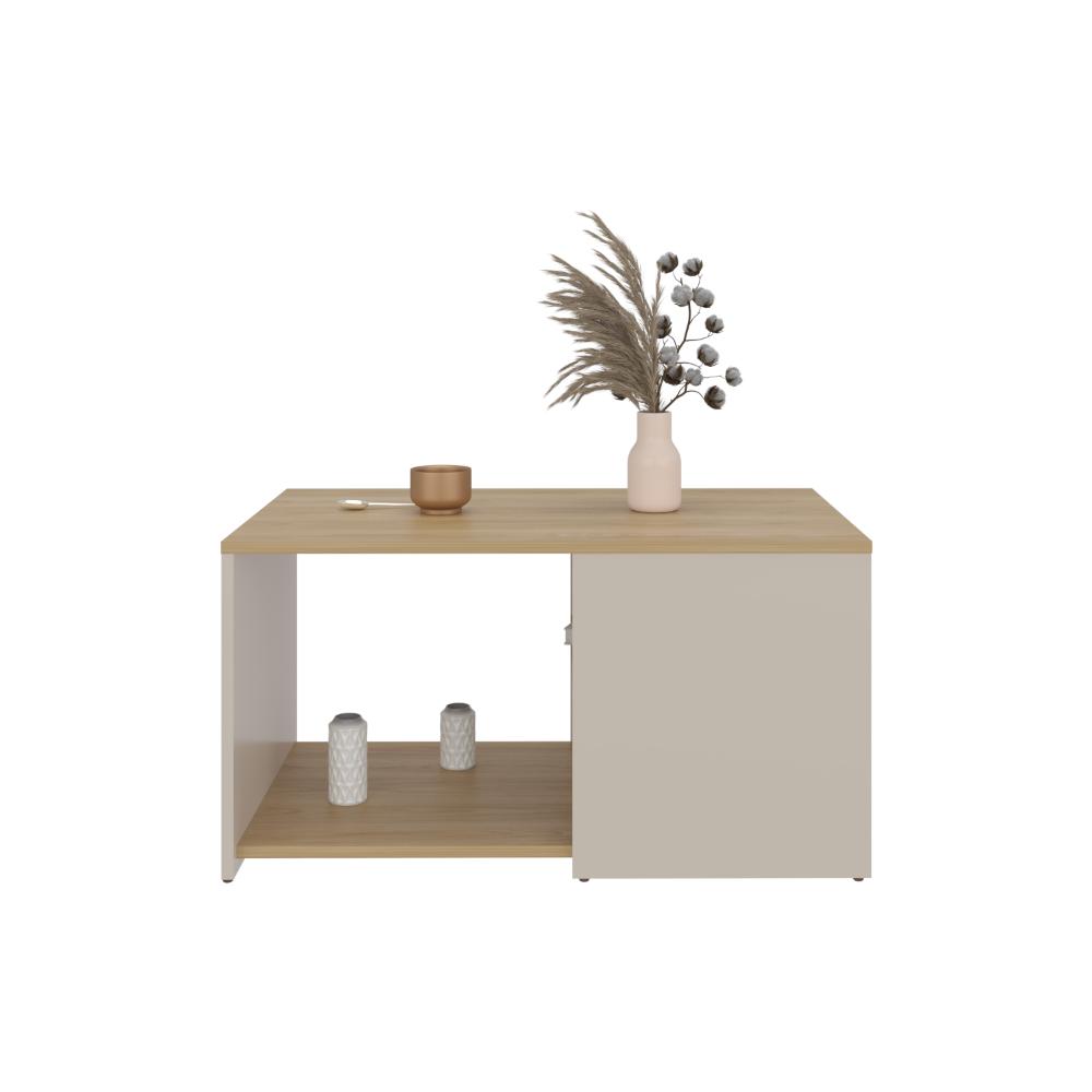 Mesa de Centro Ade, Capri y Fresno Europeo, con espacio para objetos decorativos (vista 3)