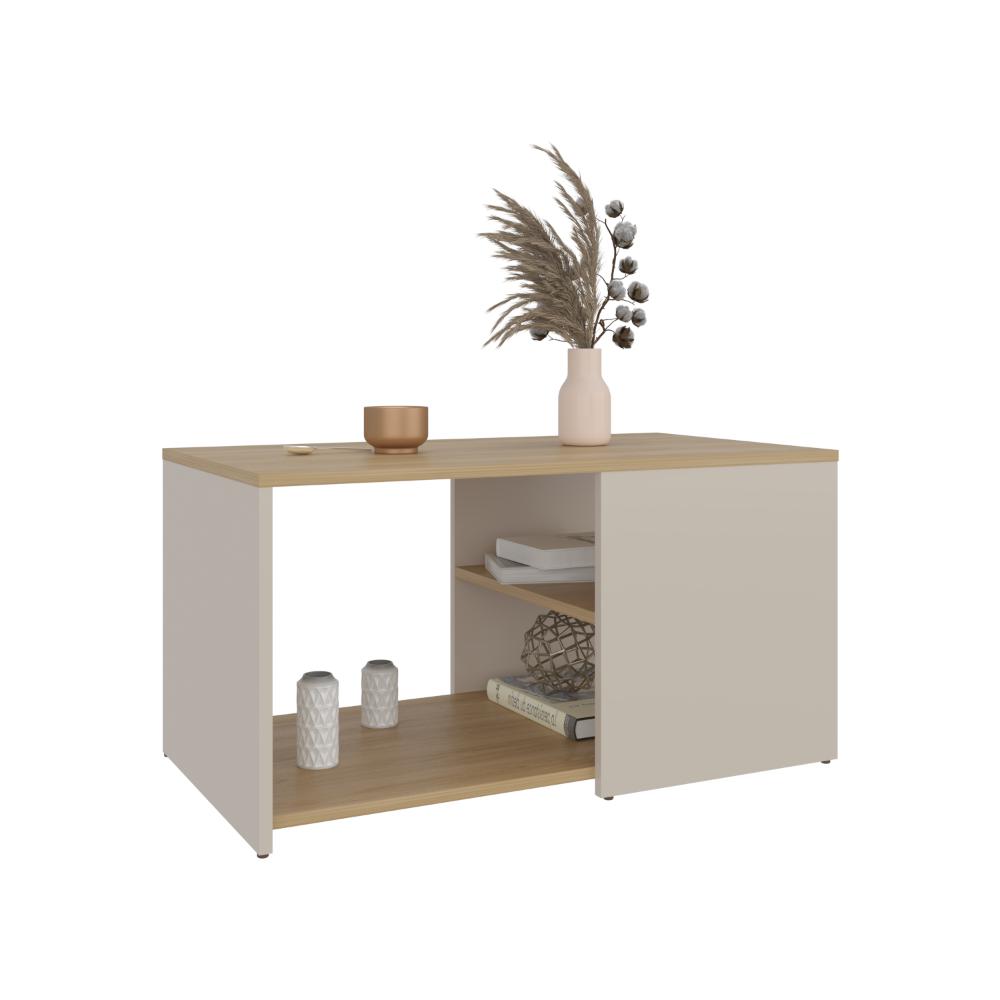 Mesa de Centro Ade, Capri y Fresno Europeo, con espacio para objetos decorativos (vista 2)