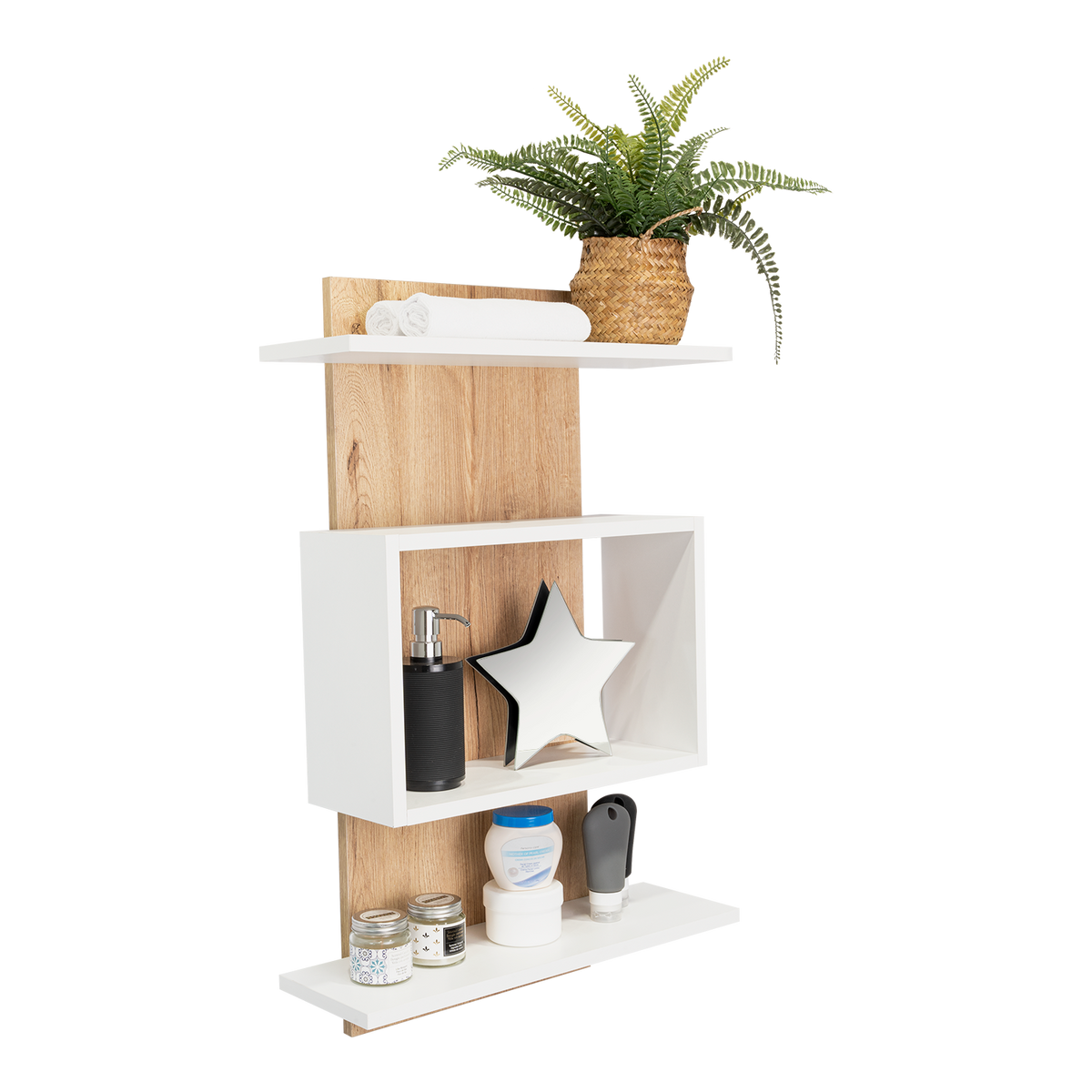 Mueble Organizador Baño Massana Duna Y Blanco (vista 2)