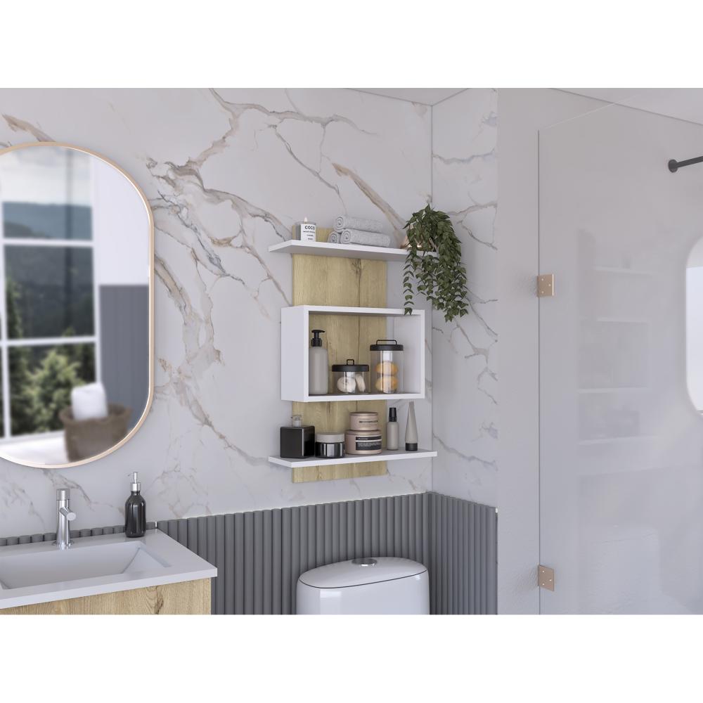 Mueble Organizador Baño Massana Duna Y Blanco