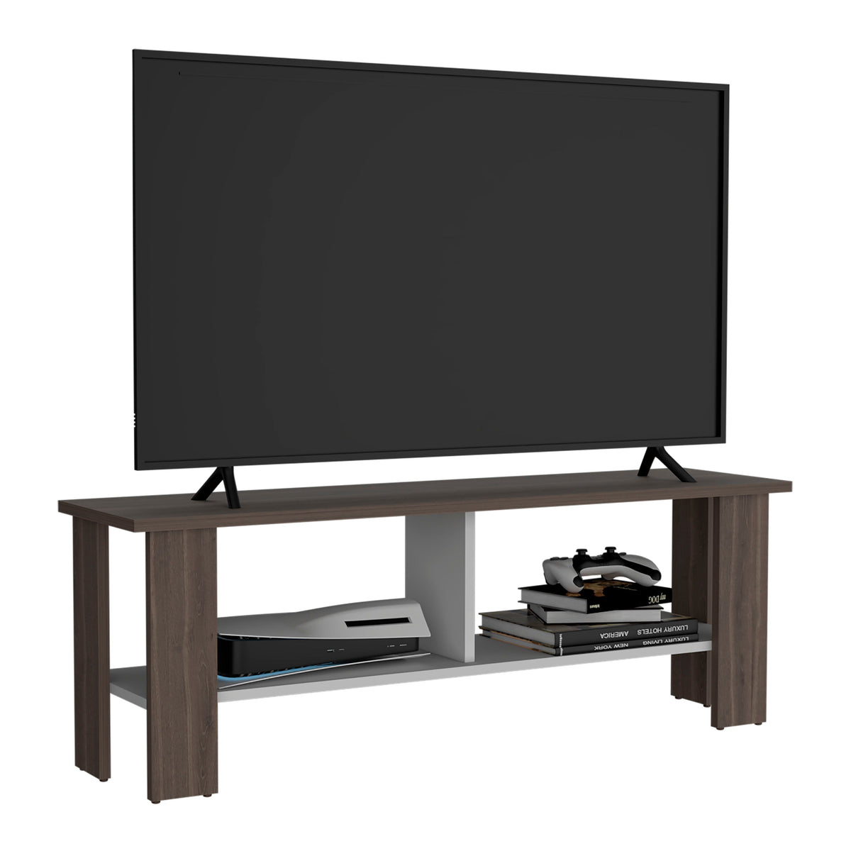 Rack Tv, Milan Y Blanco, Con Capacidad Para Televisor De 50 Pulgadas
