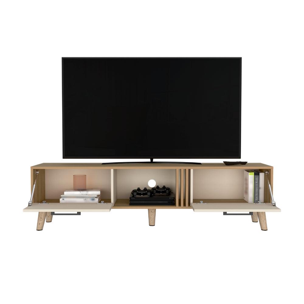 Rack Tv 65" Vance Dos Puertas, Color Fresno Y Capri (vista 4)