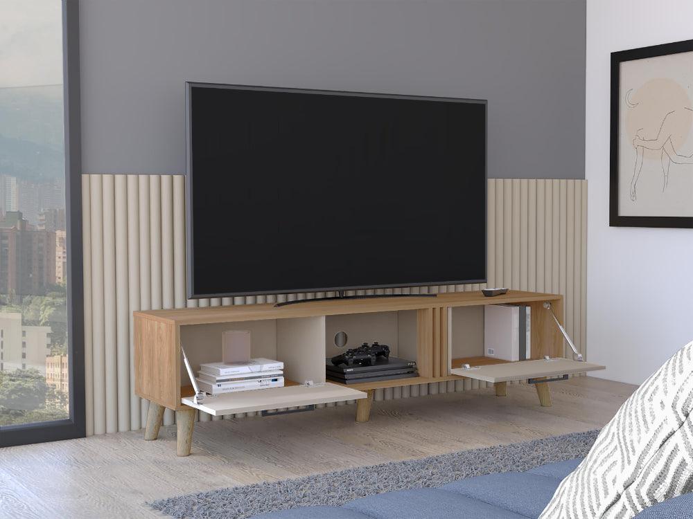 Rack Tv 65" Vance Dos Puertas, Color Fresno Y Capri (vista 2)