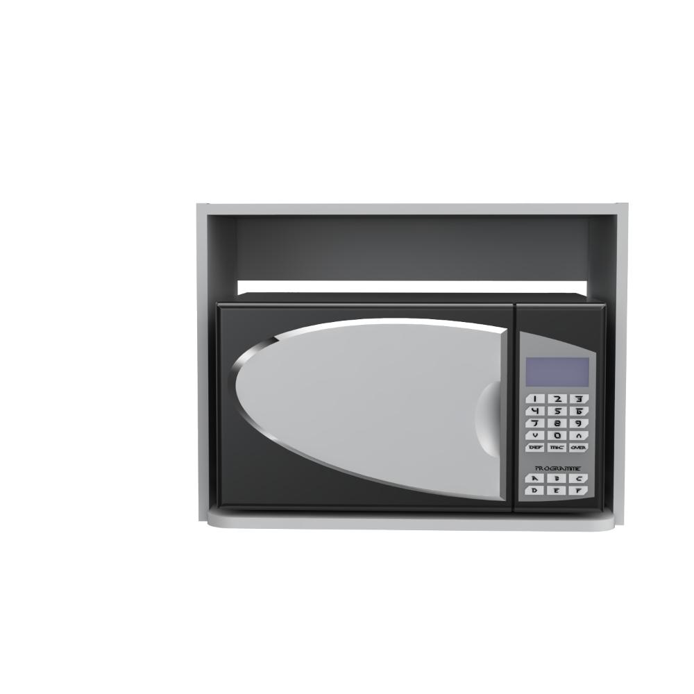 Mueble Para Microondas Eco, Blanco (vista 3)