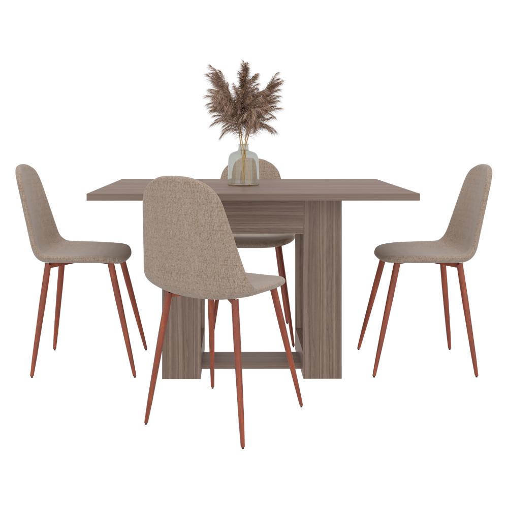 Mesa de Comedor Volterra, Avellana, con amplia superficie 120 (vista 2)