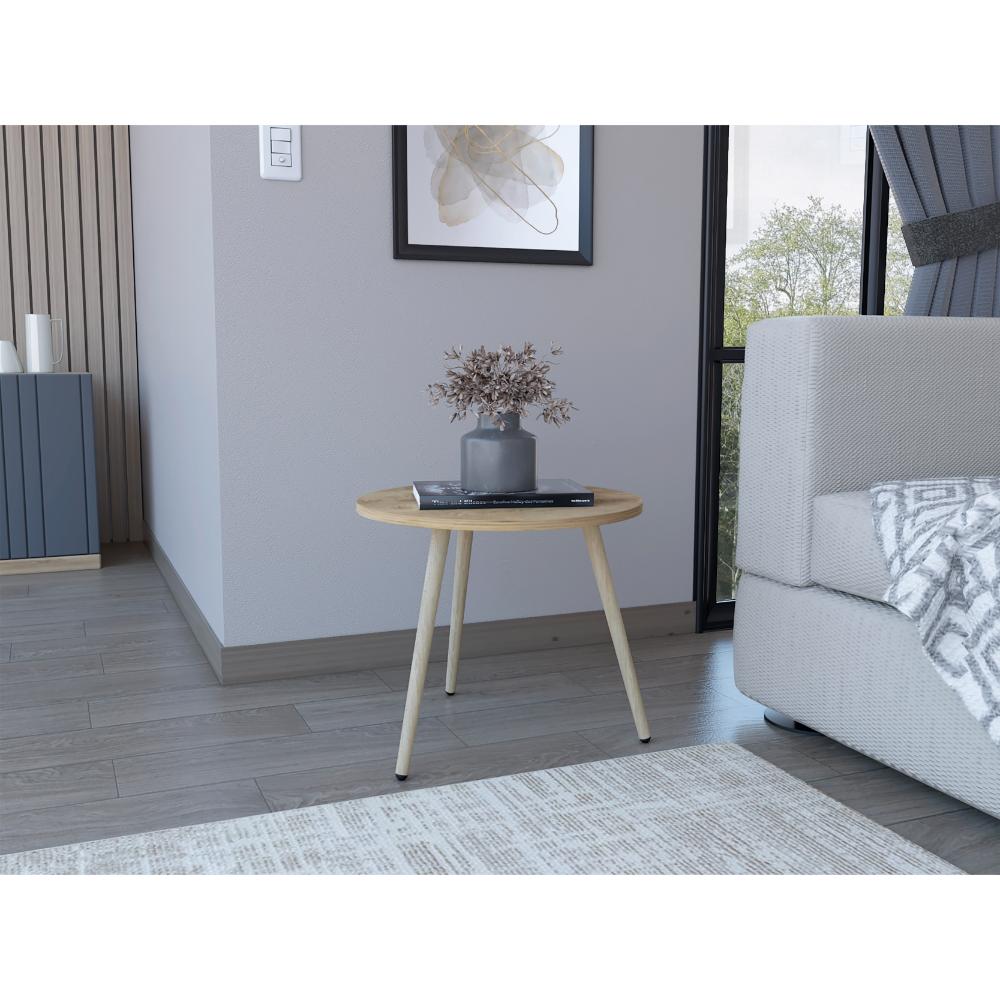 Mesa de Centro Zohi, Macadamia, con Diseño Redondo (vista 3)