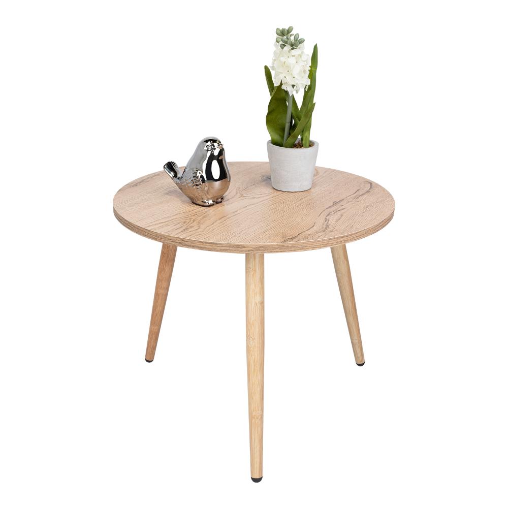 Mesa de Centro Zohi, Macadamia, con Diseño Redondo (vista 2)