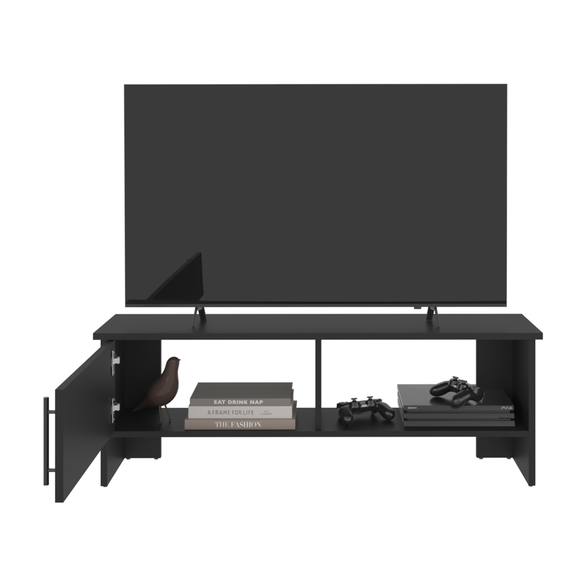 Rack Tv 65" Navia Una Puerta, Wengue (vista 6)