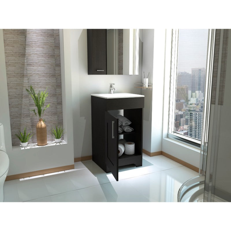 Mueble de Lavamanos Barcelona Color Wengue Para Baño