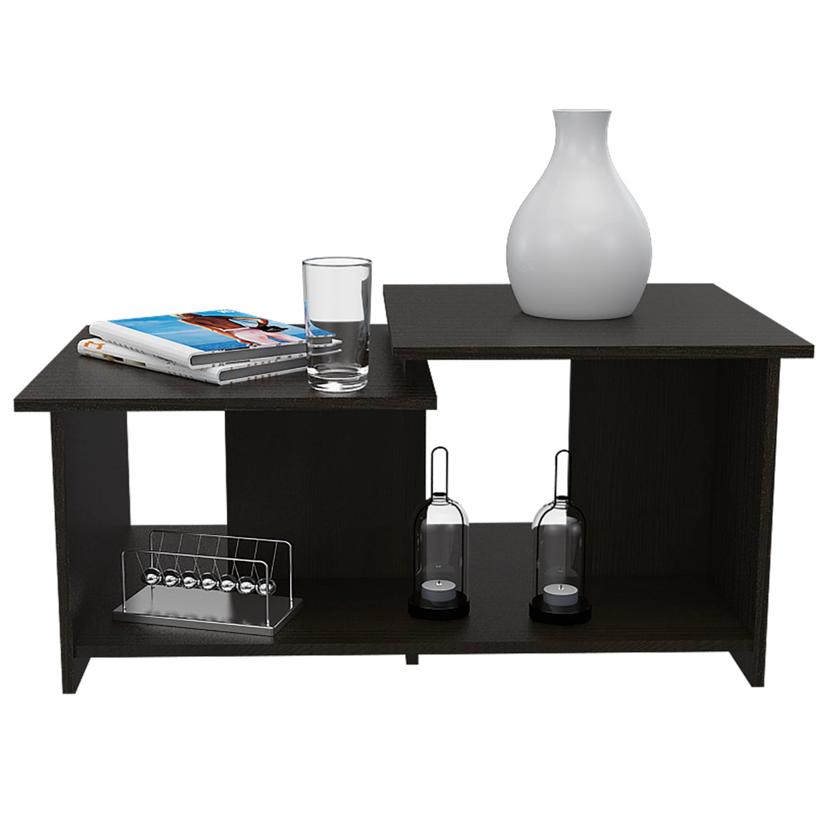 Mesa de Centro Wema Alto, Wengue, con Amplio Espacio Ideal Para Ubicar Decoraciones (vista 4)