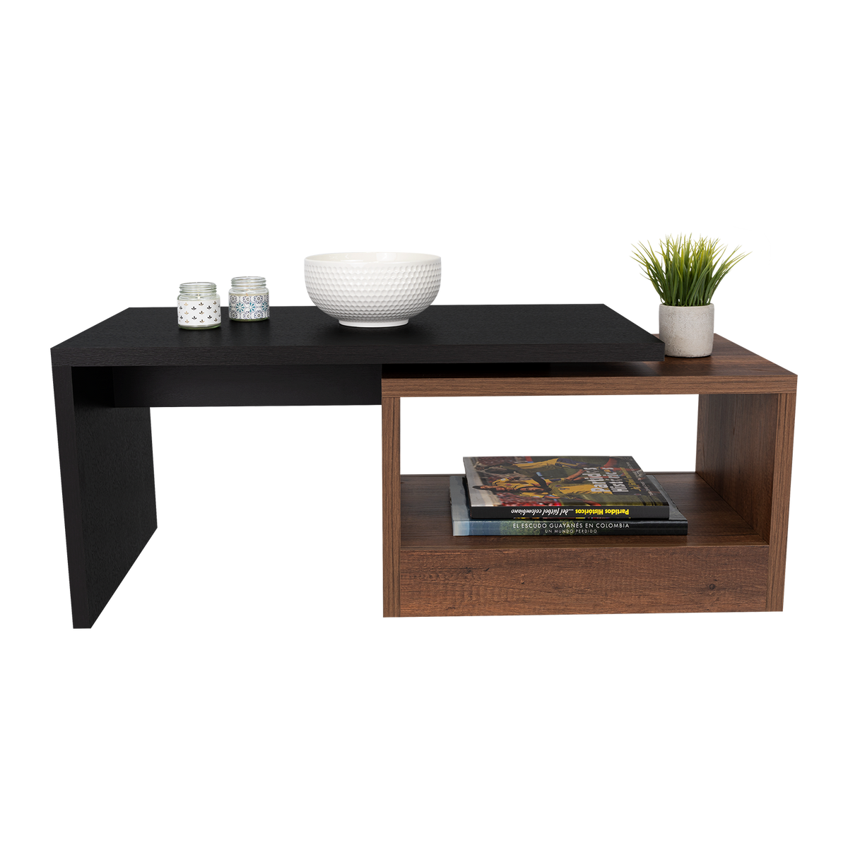 Mesa de Centro Wesley, Wengue y Cobre, con Amplio Espacio Ideal Para Ubicar Decoraciones (vista 6)