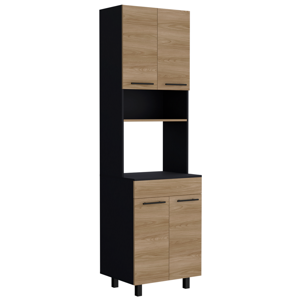 Mueble De Cocina Para Microondas Luna, Wengue Y Fresno (vista 3)